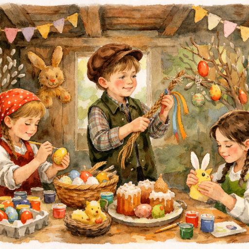 31.3. Velikonoční tvoření v Hornickém domečku pro třídu Kuřátek