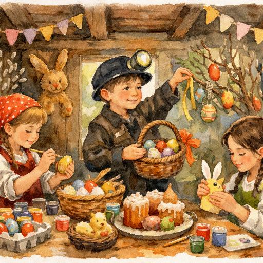 27.3. Velikonoce v Hornickém domečku pro třídu Žabiček