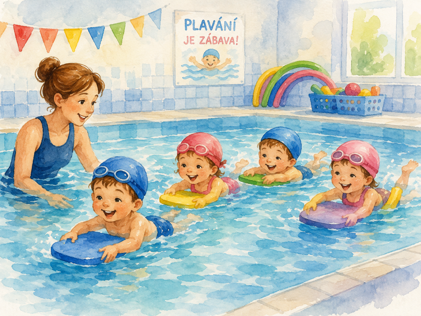 od 7.9. začínají lekce plavání pro přihlášené PŘEDŠKOLNÍ děti